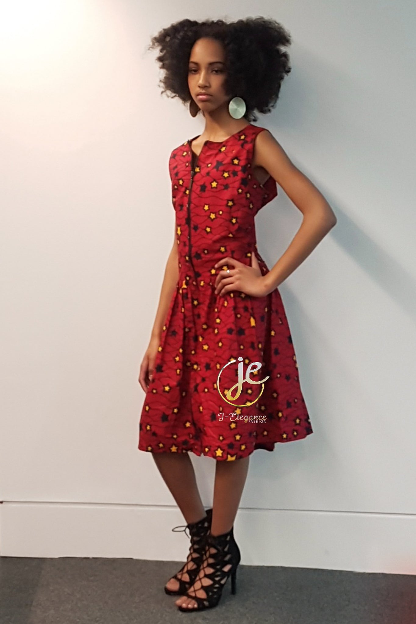 Sleeveless Zip-Up Midi Dress